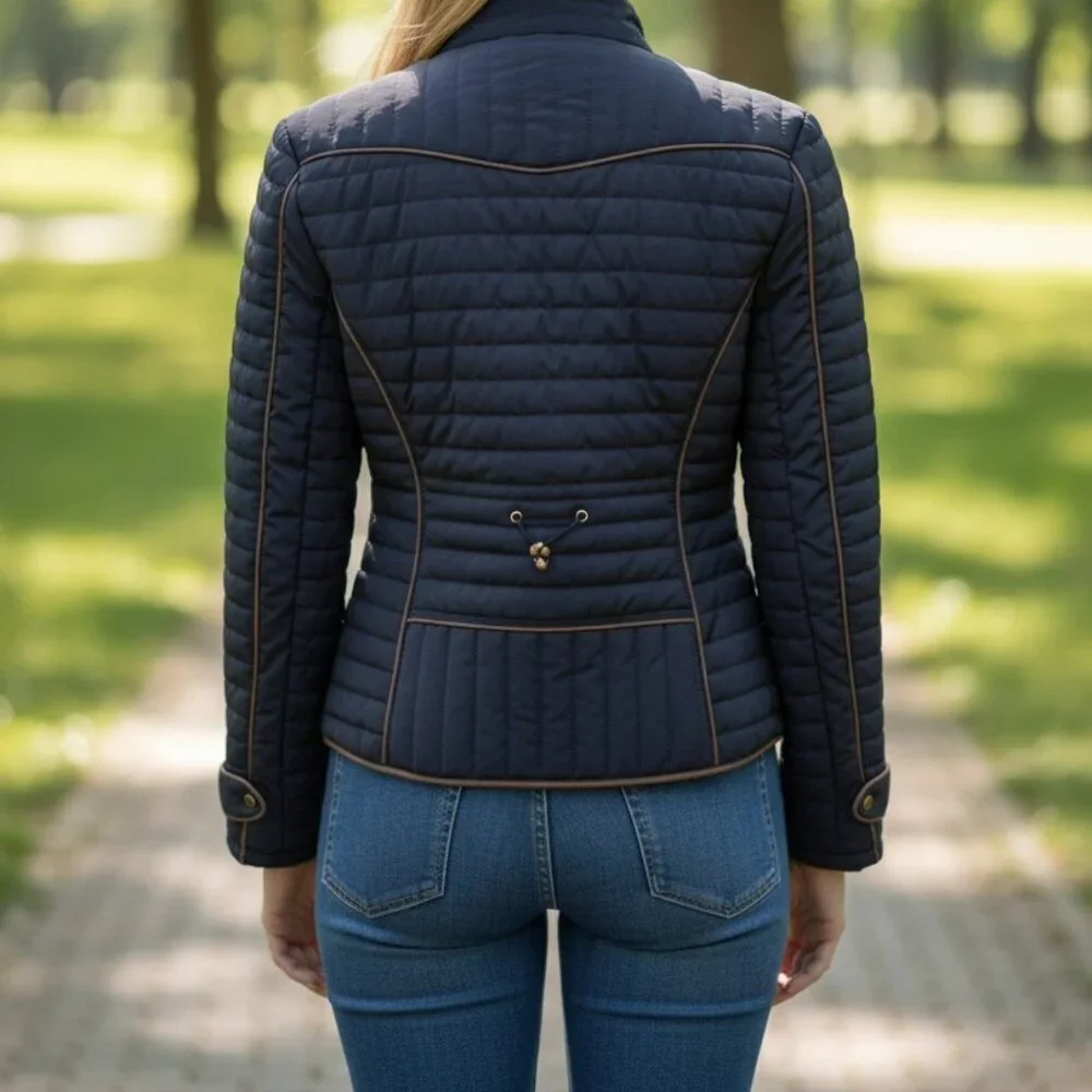 Daisy women’s quilted, lightweight warm jacket‎ in size L, Navy blue